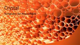  Presentation with pvc - Cool new slides with culvert - orange pvc pipes stacked backdrop and a red colored foreground