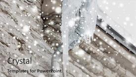  Presentation with building a house - Presentation design enhanced with culvert - season housing and winter concept background and a  colored foreground