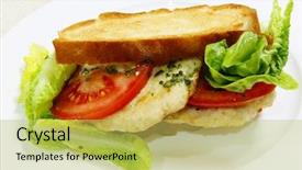  Presentation with burger - Amazing presentation design having cumc - homemade toasted chicken burger cum backdrop and a yellow colored foreground