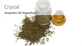  Presentation with cumin - Theme with cumin-seed-spilling-out background and a white colored foreground