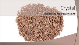  Presentation with cumin - Cool new theme with cumin-seeds-isolated-on-white backdrop and a soft green colored foreground