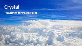  Presentation with air transport - Amazing presentation design having cumulus sea of clouds view backdrop and a cobalt blue colored foreground