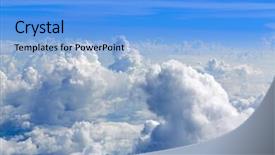  Presentation with aerial view of cape town - Presentation theme consisting of cumulus sea of clouds view background and a  colored foreground