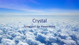  Presentation with air transport - Slide deck with cumulus sea of clouds view background and a light blue colored foreground