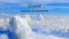  Presentation with clouds - Audience pleasing presentation design consisting of cumulus sea of clouds view backdrop and a light blue colored foreground