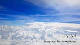  Presentation with air sea transport - Beautiful presentation featuring cumulus sea of clouds view backdrop and a lemonade colored foreground