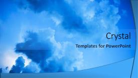  Presentation with storm clouds - Slide deck featuring cumulus storm clouds at dusk background and a  colored foreground