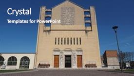  Presentation with church - Colorful presentation theme enhanced with cuore immacolato di maria church backdrop and a  colored foreground