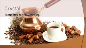  Presentation with coffee beans - Slides featuring cup-and-pot-of-coffee background and a lemonade colored foreground