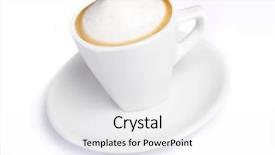  Presentation with coffe - Theme having cup coffe - cappuccino background and a white colored foreground