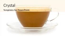  Presentation with coffee beans on a white - Amazing slide deck having cup coffee isolated on white backdrop and a  colored foreground