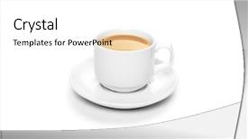  Presentation with coffee beans on a white - Slide deck enhanced with cup coffee isolated on white background and a white colored foreground