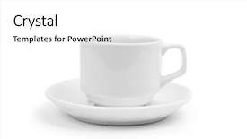  Presentation with coffee beans on a white - PPT theme having cup coffee isolated on white background and a  colored foreground