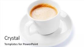  Presentation with coffee beans on a white - PPT layouts having cup coffee isolated on white background and a  colored foreground