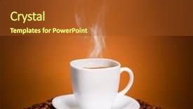  Presentation with government stopping smoking - Cool new slides with cup coffee smoke dark background - perfect smoking coffee backdrop and a tawny brown colored foreground