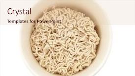  Presentation with instant noodles - Slides featuring cup instant noodles isolated background and a lemonade colored foreground
