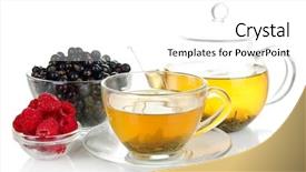  Presentation with cup of lemon tea - PPT layouts having cup of berry tea isolated background and a white colored foreground