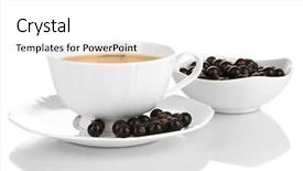  Presentation with tea cup - Amazing slides having cup of berry tea isolated backdrop and a  colored foreground