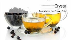  Presentation with cup of lemon tea - Cool new theme with cup of berry tea isolated backdrop and a  colored foreground