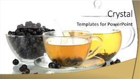  Presentation with cup of lemon tea - Audience pleasing PPT theme consisting of cup of berry tea isolated backdrop and a  colored foreground