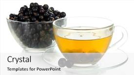  Presentation with cup of lemon tea - PPT theme featuring cup of berry tea isolated background and a  colored foreground
