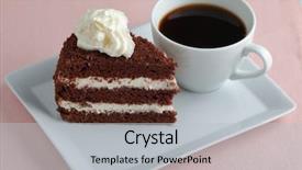  Presentation with cup cake - PPT layouts having cup of black coffe background and a light gray colored foreground