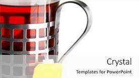  Presentation with black tea - PPT layouts featuring cup of black tea isolated background and a white colored foreground