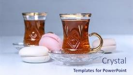  Presentation with black tea - Slides enhanced with cup-of-black-tea background and a sky blue colored foreground