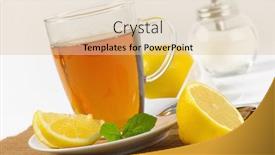  Presentation with black tea - Cool new theme with cup-of-black-tea backdrop and a lemonade colored foreground