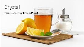  Presentation with black tea - Slide deck with cup-of-black-tea background and a white colored foreground