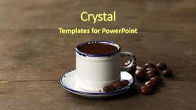  Presentation with cacao - Cool new PPT layouts with cup of cacao with chocolate backdrop and a  colored foreground
