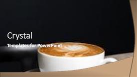  Presentation with cappuccino - Slides enhanced with cup-of-cappuccino-with-heart background and a black colored foreground