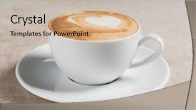  Presentation with cappuccino - Presentation theme having cup of cappuccino background and a soft green colored foreground