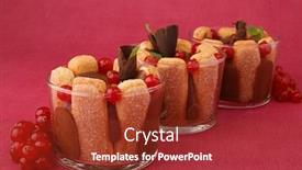  Presentation with biscuit - Audience pleasing presentation theme consisting of cup of chocolate mousse and biscuit backdrop and a tawny brown colored foreground