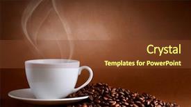  Presentation with handball champions league cup - PPT layouts consisting of cup of ciffee on brown background and a tawny brown colored foreground