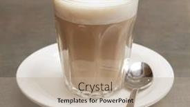  Presentation with mall - Audience pleasing theme consisting of cup of coffee after shopping in a mall backdrop and a mint green colored foreground