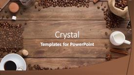  Presentation with coffee beans - Cool new slide deck with cup-of-coffee-and-beans backdrop and a coral colored foreground