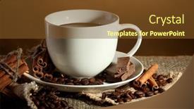  Presentation with coffee chocolate - Presentation design featuring asia beautiful relex on lounger near swimming pool in hotel krabi thailand background and a gray colored foreground