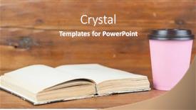  Presentation with coffee book - Presentation design enhanced with cup-of-coffee-and-book background and a red colored foreground