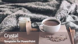  Presentation with candle - Slide deck with weekend in the cozy bed background and a gray colored foreground