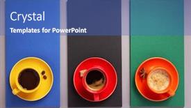  Presentation with chocolate milk - PPT theme enhanced with cup-of-coffee-and-chocolate background and a teal colored foreground