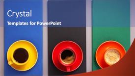  Presentation with chocolate milk - Cool new PPT theme with cup-of-coffee-and-chocolate backdrop and a ocean colored foreground