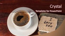  Presentation with cup coffee - Cool new presentation with cup of coffee and cookies backdrop and a  colored foreground