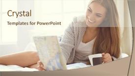  Presentation with sensuality woman black angel relaxing - Amazing theme having cup of coffee and digital backdrop and a cream colored foreground