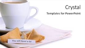  Presentation with fortune teller - Beautiful theme featuring cup of coffee and fortune backdrop and a  colored foreground