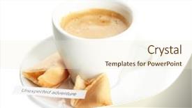  Presentation with fortune teller - PPT layouts consisting of cup of coffee and fortune background and a  colored foreground