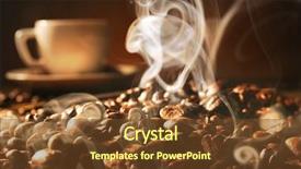  Presentation with grains - Amazing presentation theme having cup of coffee and grains backdrop and a tawny brown colored foreground