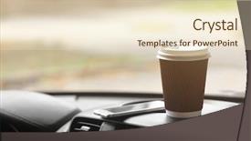  Presentation with coffe - Audience pleasing theme consisting of cup of coffee and smartphone backdrop and a lemonade colored foreground