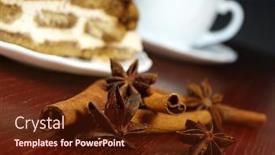  Presentation with cup cake - Cool new presentation with cup of coffee and sweet cake backdrop and a tawny brown colored foreground