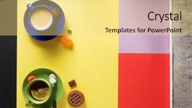  Presentation with tea coffee - Amazing presentation theme having cup of coffee and tea backdrop and a blonde colored foreground